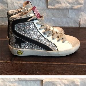 NWOT GOLDEN GOOSE SLIDE GLITTER HIGH TOP SNEAKER
